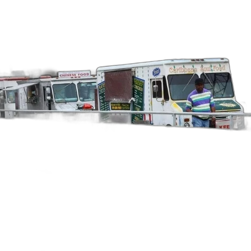 car, 3d render, food, trucks, lined, bridge, front, building transparent PNG cut-out