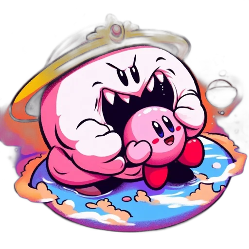 food, creature, hat, animal, pixel art, concept art, vaporwave, watercolor transparent PNG cut-out