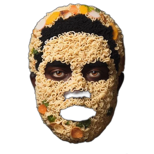 mask, face, food, hat, individual, artfully, adorned, array transparent PNG cut-out