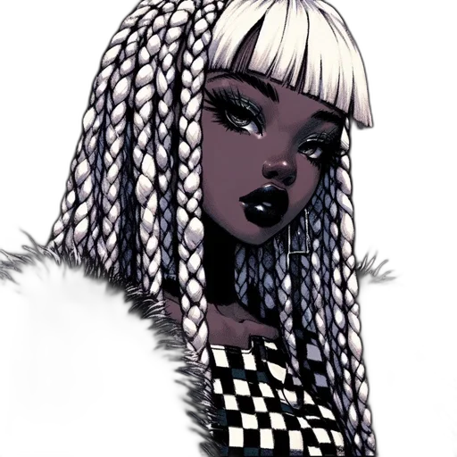 hair, face, jewelry, hat, comic book art, concept art, cartoon, fantasy art transparent PNG cut-out