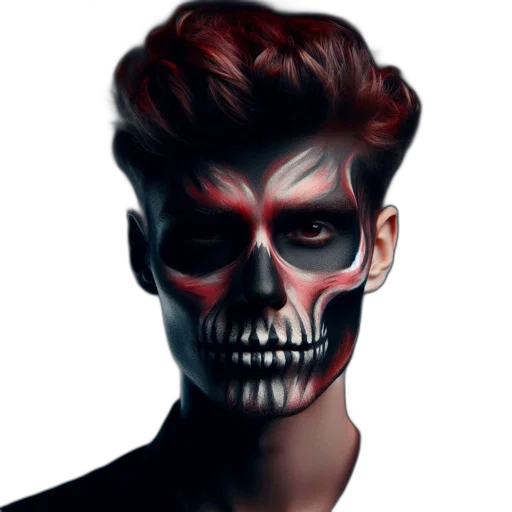 face, mask, photorealistic, concept art, fantasy art, pixel art, dark, individual transparent PNG cut-out