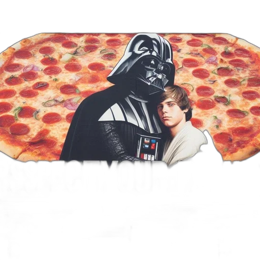 billboard, features, darth, vader, embracing, luke, skywalker, above transparent PNG cut-out