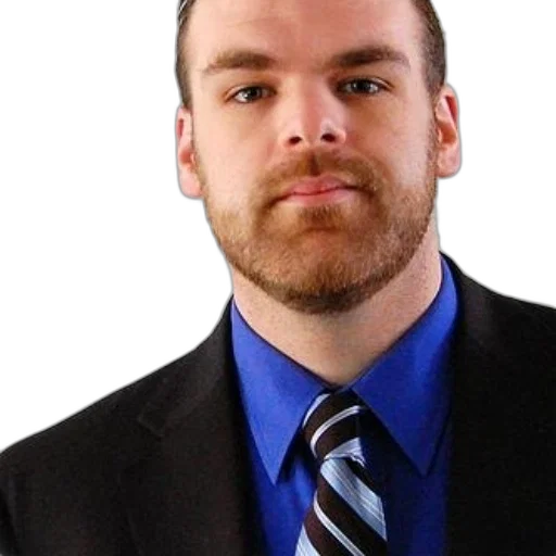 staff, face, man, blue, shirt, striped, tie, poses transparent PNG cut-out