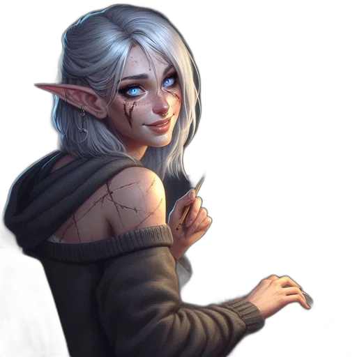 staff, face, fantasy art, concept art, pixel art, watercolor, dark, pastel transparent PNG cut-out