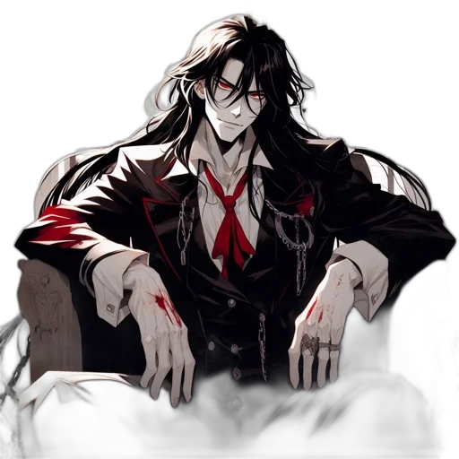 creature, staff, concept art, pixel art, anime, cartoon, red, dark transparent PNG cut-out