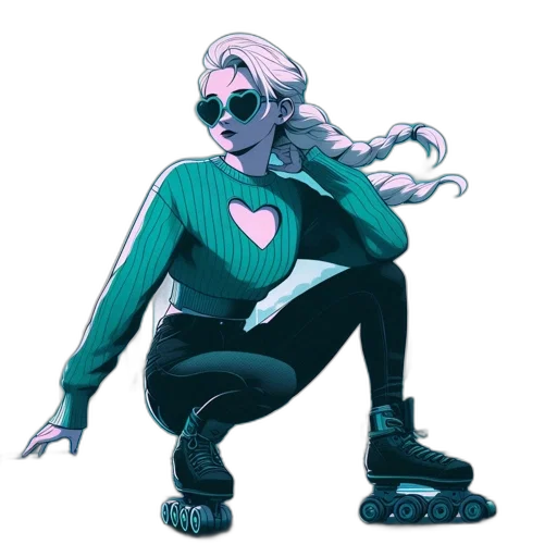 jacket, robot, creature, concept art, comic book art, vaporwave, cartoon, green transparent PNG cut-out