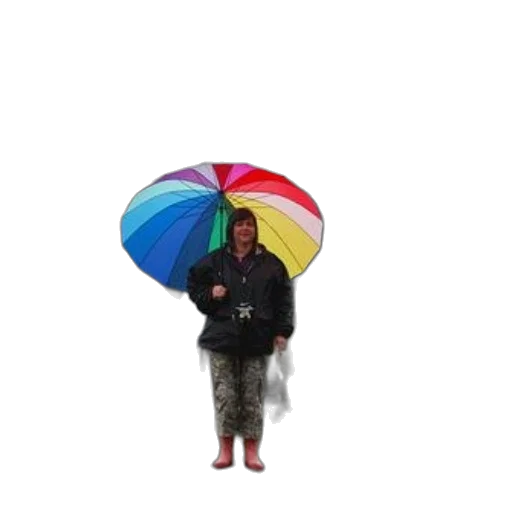 umbrella, jacket, staff, hat, 3d render, pixel art, photorealistic, concept art transparent PNG cut-out