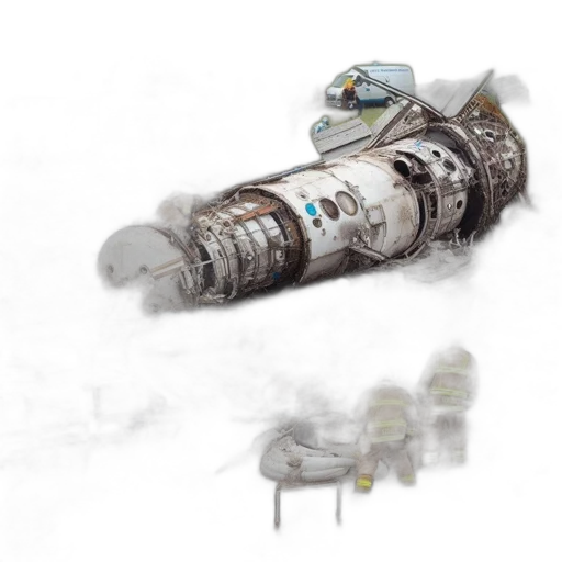 weapon, robot, concept art, fantasy art, photorealistic, 3d render, outer space, fog transparent PNG cut-out