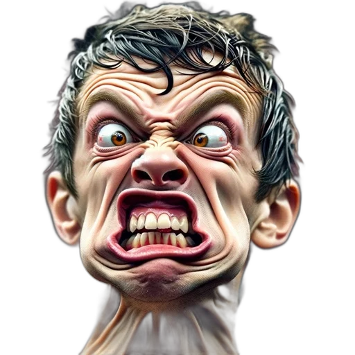 face, creature, mask, animal, photorealistic, 3d render, concept art, comic book art transparent PNG cut-out