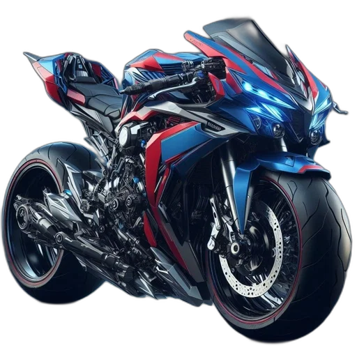 weapon, photorealistic, 3d render, concept art, anime, futuristic, blue, red transparent PNG cut-out