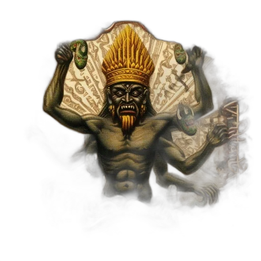 mask, creature, crown, face, concept art, fantasy art, photorealistic, comic book art transparent PNG cut-out