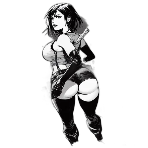 jacket, comic book art, concept art, fantasy art, cartoon, monochrome, snowy, graveyard transparent PNG cut-out