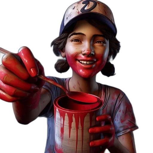 weapon, concept art, 3d render, photorealistic, pixel art, animated, girl, happy transparent PNG cut-out