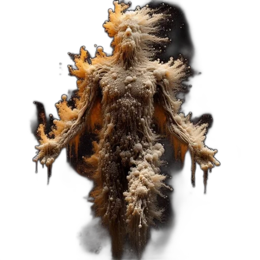 hair, creature, mask, dress, 3d render, concept art, photorealistic, ethereal transparent PNG cut-out