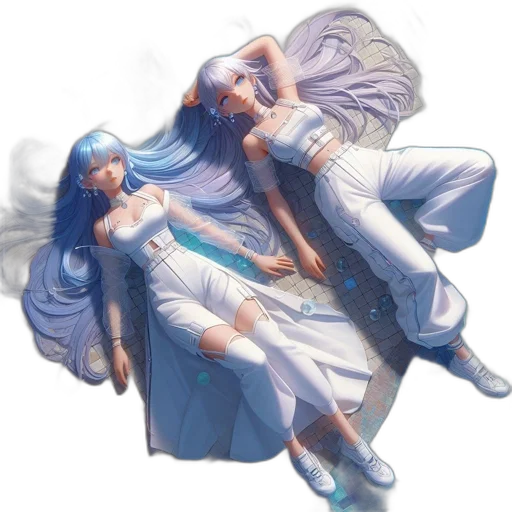 sword, concept art, vaporwave, fantasy art, 3d render, blue, pastel, two transparent PNG cut-out