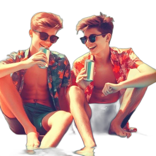 jacket, watercolor, vaporwave, photorealistic, concept art, beach, neon lights, neon transparent PNG cut-out
