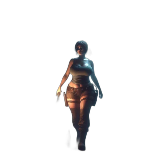 dress, weapon, staff, creature, 3d render, concept art, pixel art, fantasy art transparent PNG cut-out