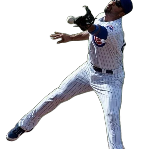 staff, animal, photorealistic, baseball, player, white, uniform, blue transparent PNG cut-out