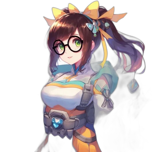 robot, staff, weapon, dress, anime, concept art, pixel art, fantasy art transparent PNG cut-out