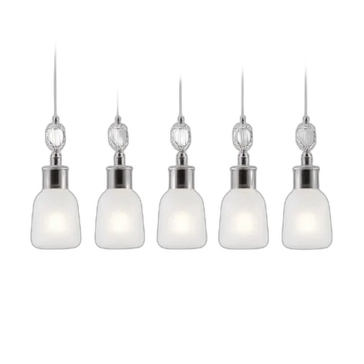jewelry, 3d render, set, six, white, glass, pendant, lights transparent PNG cut-out