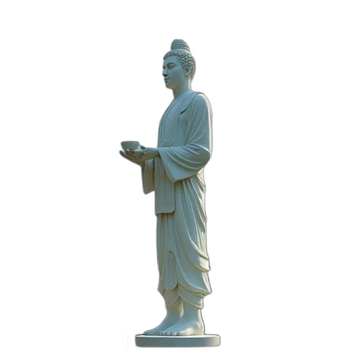 staff, 3d render, photorealistic, vaporwave, concept art, large, white, statue transparent PNG cut-out
