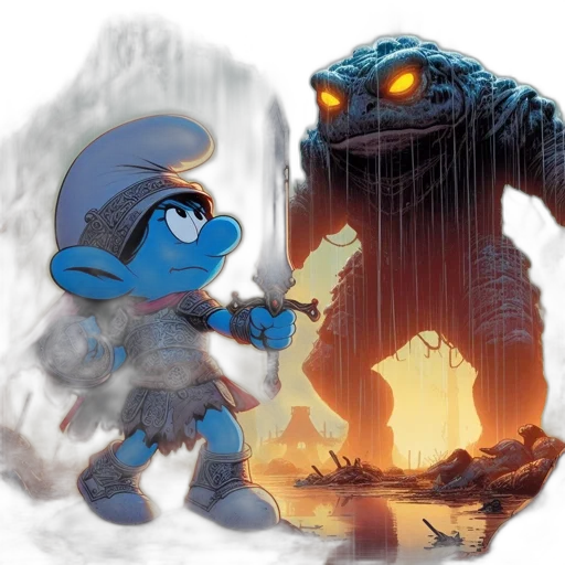concept art, comic book art, fantasy art, pixel art, fog, rain, fire, city street transparent PNG cut-out