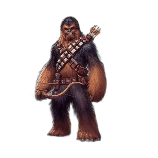 staff, animal, creature, concept art, fantasy art, 3d render, photorealistic, chewbacca transparent PNG cut-out