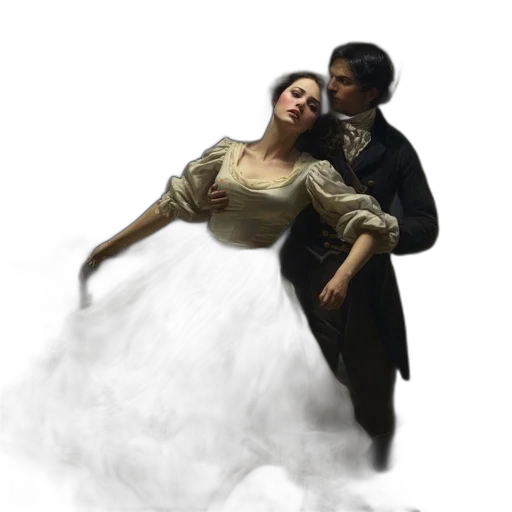 dress, photorealistic, oil painting, fantasy art, concept art, fog, night, underwater transparent PNG cut-out