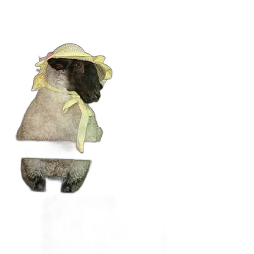 hat, animal, jacket, creature, 3d render, concept art, watercolor, photorealistic transparent PNG cut-out
