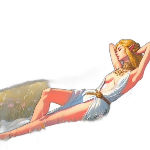 dress, concept art, fantasy art, comic book art, pixel art, forest, beach, underwater transparent PNG cut-out