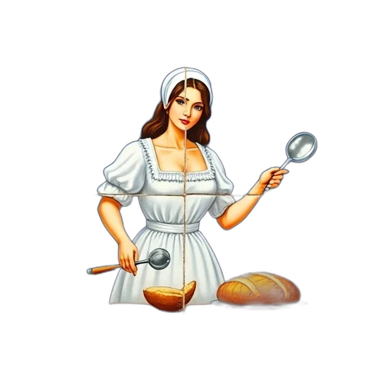 dress, staff, jewelry, weapon, pixel art, fantasy art, concept art, oil painting transparent PNG cut-out