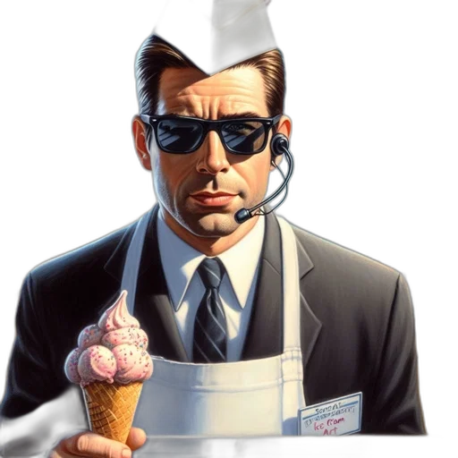 food, staff, face, comic book art, concept art, photorealistic, pixel art, man transparent PNG cut-out