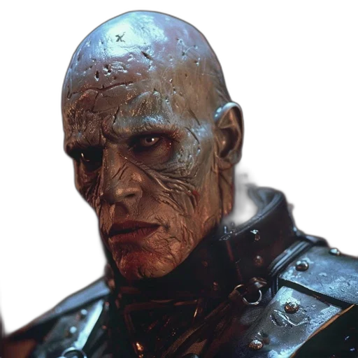 face, robot, mask, creature, concept art, photorealistic, cyberpunk, 3d render transparent PNG cut-out