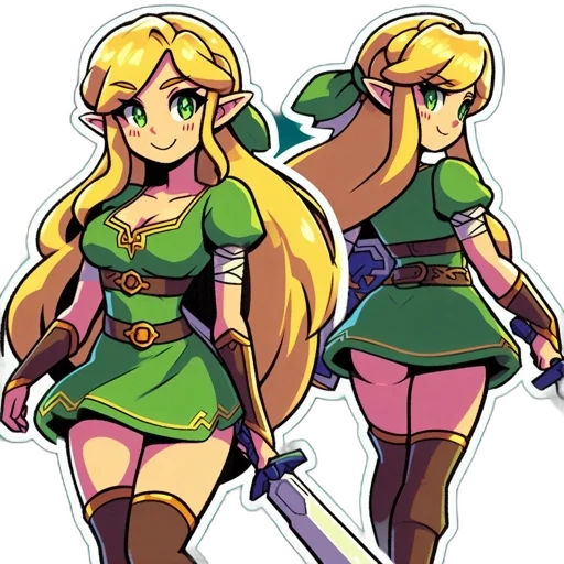 dress, sword, staff, weapon, pixel art, concept art, fantasy art, comic book art transparent PNG cut-out