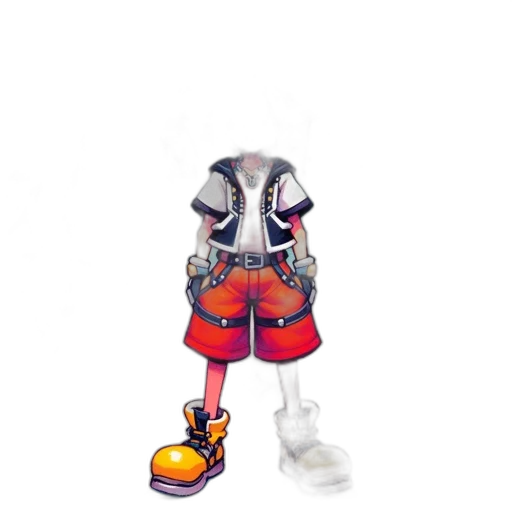 robot, jacket, staff, weapon transparent PNG cut-out