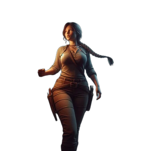 dress, staff, jacket, concept art, 3d render, pixel art, photorealistic, young transparent PNG cut-out