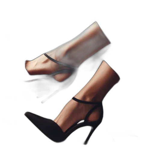 shoes, dress, photorealistic, 3d render, concept art, watercolor, earth tones, dark transparent PNG cut-out