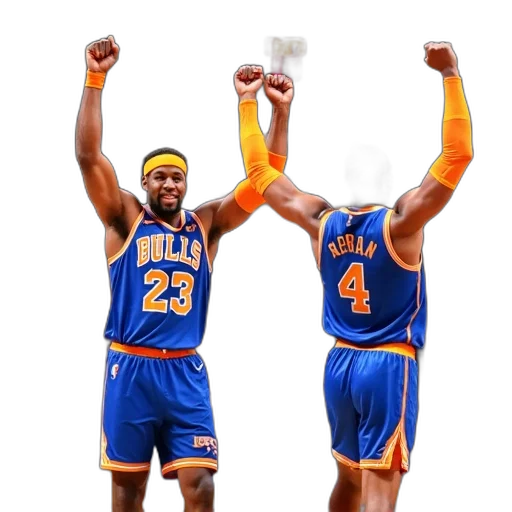 crown, concept art, 3d render, two, basketball, players, celebrating, court transparent PNG cut-out