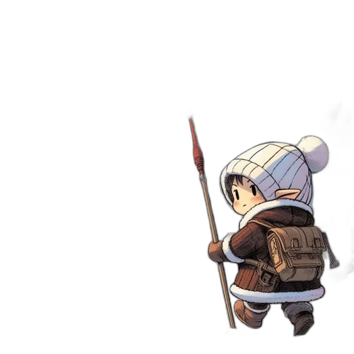weapon, staff, sword, hat, pixel art, concept art, fantasy art, watercolor transparent PNG cut-out