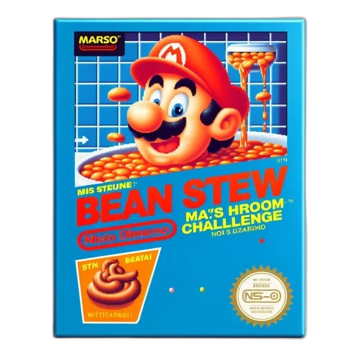 food, crown, pixel art, mario, wears, red, bean, stew transparent PNG cut-out