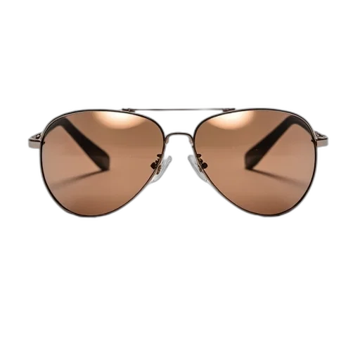 jewelry, 3d render, pair, sunglasses, metallic, frame, brown, lenses transparent PNG cut-out