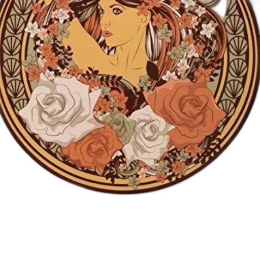 jewelry, crown, flower, mask, anime, fantasy art, concept art, cartoon transparent PNG cut-out