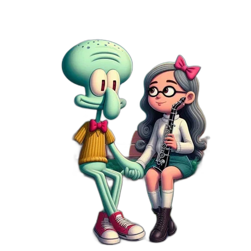 jacket, staff, robot, dress, concept art, cartoon, 3d render, watercolor transparent PNG cut-out