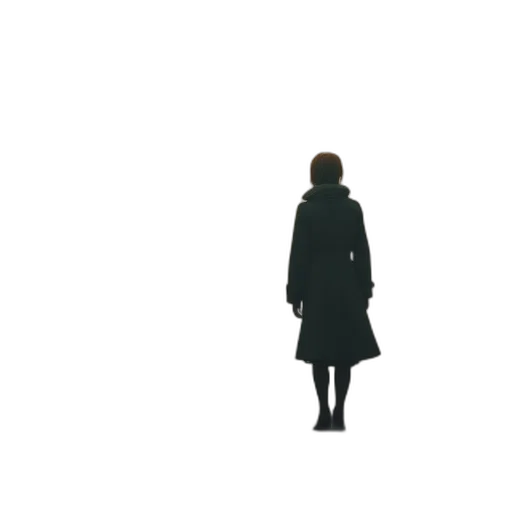 dress, jacket, staff, umbrella, concept art, pixel art, 3d render, anime transparent PNG cut-out