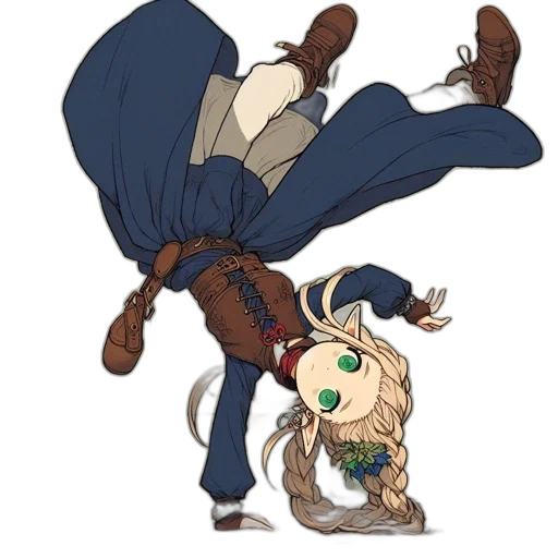 staff, jacket, weapon, creature, anime, concept art, pixel art, cartoon transparent PNG cut-out