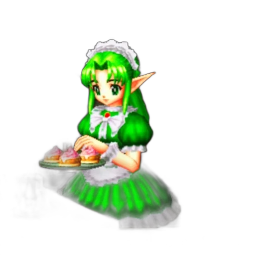food, staff, dress, creature, pixel art, 3d render, concept art, fantasy art transparent PNG cut-out