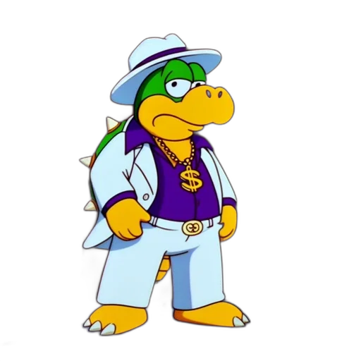 jacket, staff, cartoon, alleyway, dinosaur-like, character, simpsons, dresses transparent PNG cut-out
