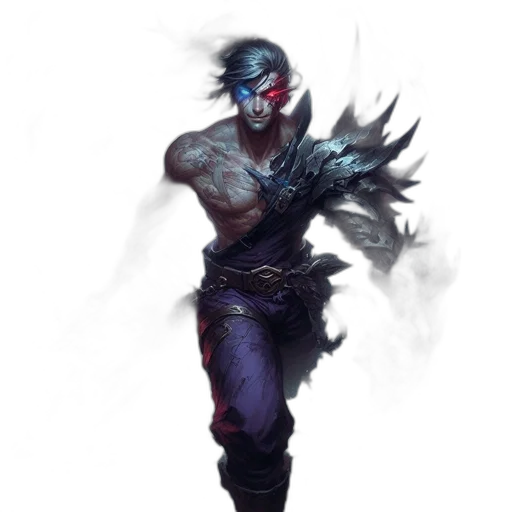 staff, mask, weapon, concept art, fantasy art, comic book art, cyberpunk, dark transparent PNG cut-out