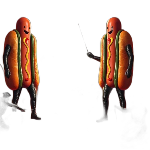 food, animal, creature, jacket, concept art, 3d render, pixel art, photorealistic transparent PNG cut-out