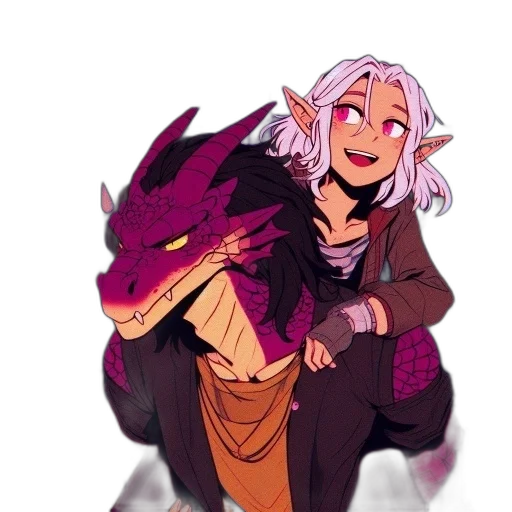 dragon, creature, staff, fantasy art, concept art, pixel art, watercolor, fire transparent PNG cut-out